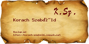 Korach Szebáld névjegykártya